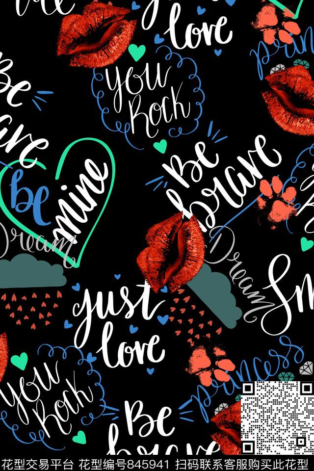 趣味泳装嘴唇传统印花华亿平台下载（图片编号: 845941） - 瓦栏（Walan）