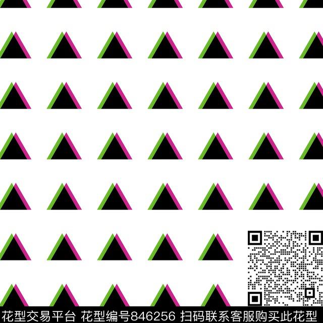 错色三角几何传统印花华亿平台下载（图片编号: 846256） - 瓦栏（Walan）