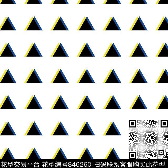 错色三角几何传统印花华亿平台下载（图片编号: 846260） - 瓦栏（Walan）