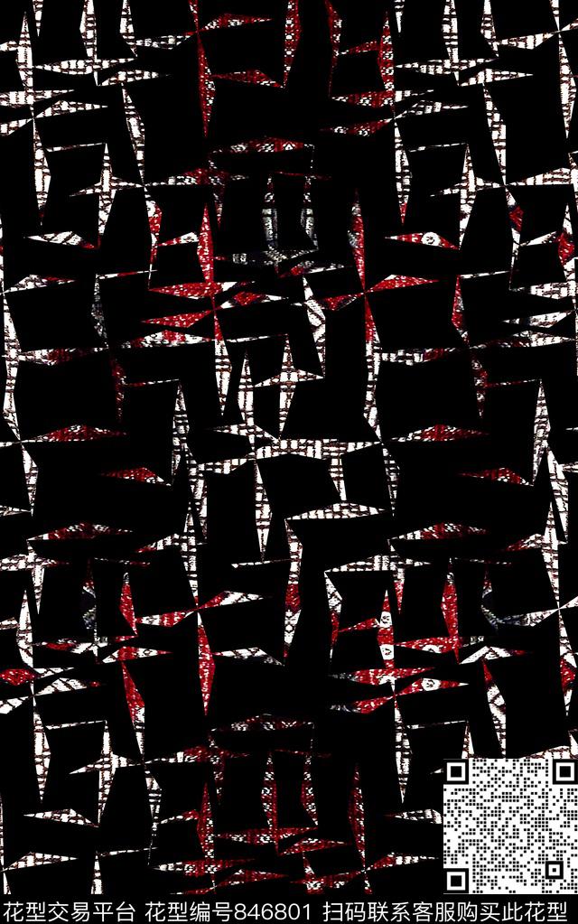 块面色块解构数码印花华亿平台下载（图片编号: 846801） - 瓦栏（Walan）