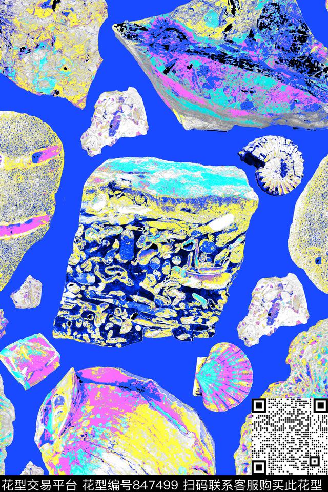 女装男装抽象数码印花华亿平台下载（图片编号: 847499） - 瓦栏（Walan）
