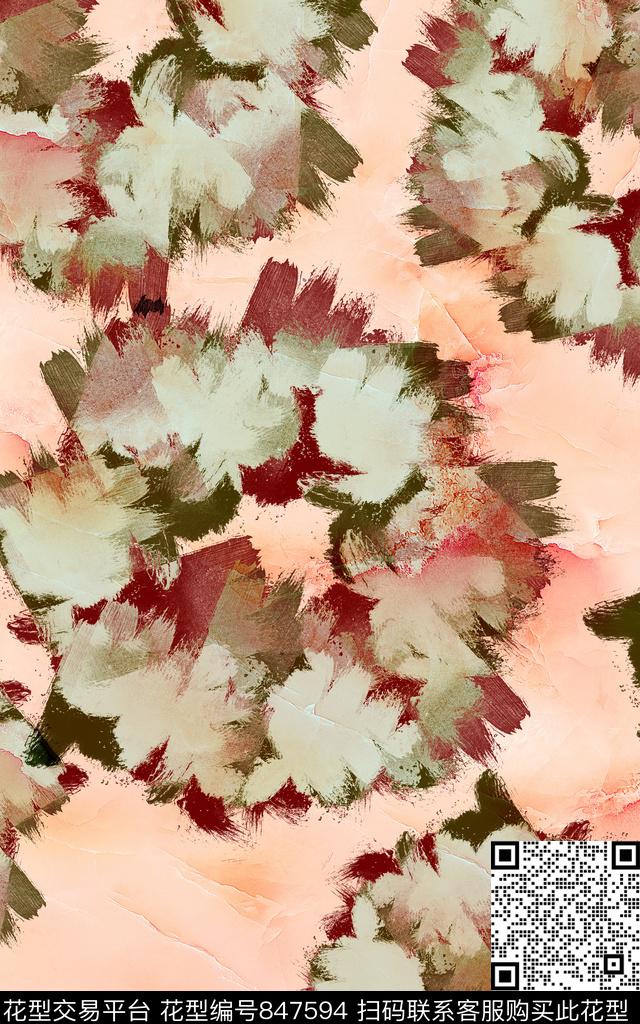 女装几何抽象数码印花华亿平台下载（图片编号: 847594） - 瓦栏（Walan）