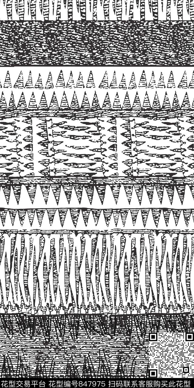 传统线条几何传统印花华亿平台下载（图片编号: 847975） - 瓦栏（Walan）