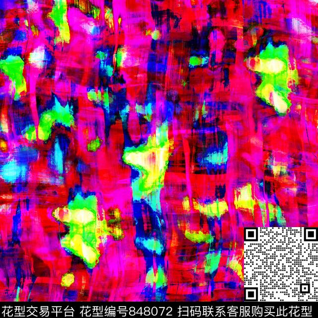 抽象朦胧彩色数码印花华亿平台下载（图片编号: 848072） - 瓦栏（Walan）