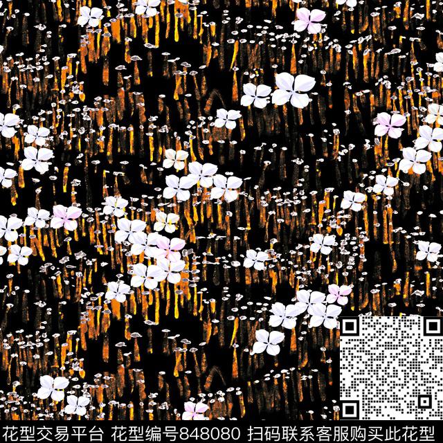 抽象朦胧彩色数码印花华亿平台下载（图片编号: 848080） - 瓦栏（Walan）