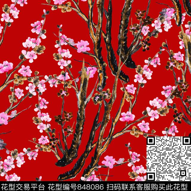 抽象朦胧彩色数码印花华亿平台下载（图片编号: 848086） - 瓦栏（Walan）