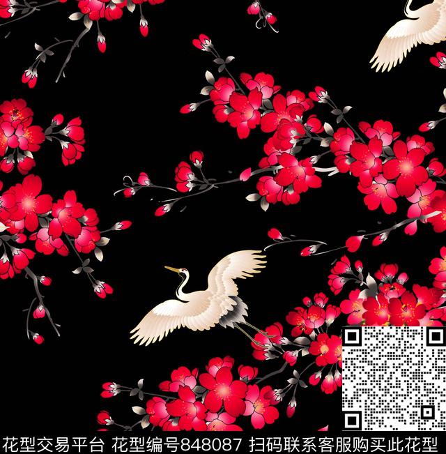 抽象朦胧彩色数码印花华亿平台下载（图片编号: 848087） - 瓦栏（Walan）