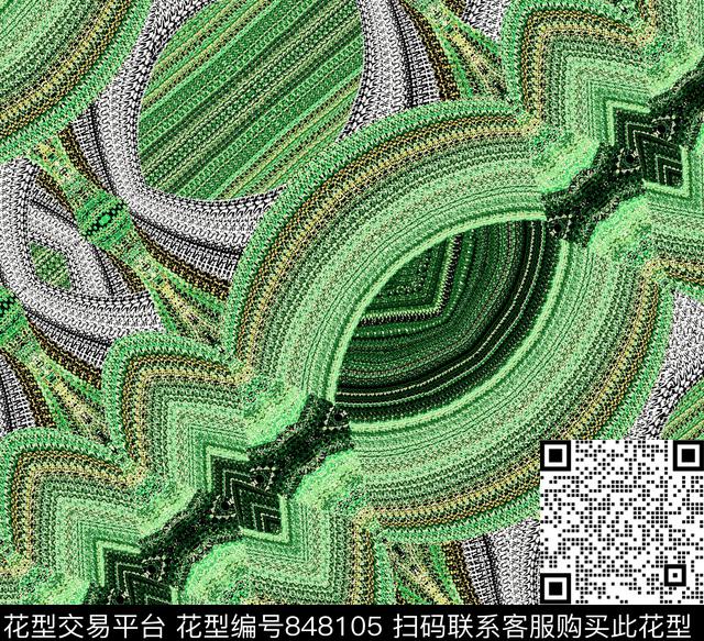 菱形解构几何传统印花华亿平台下载（图片编号: 848105） - 瓦栏（Walan）