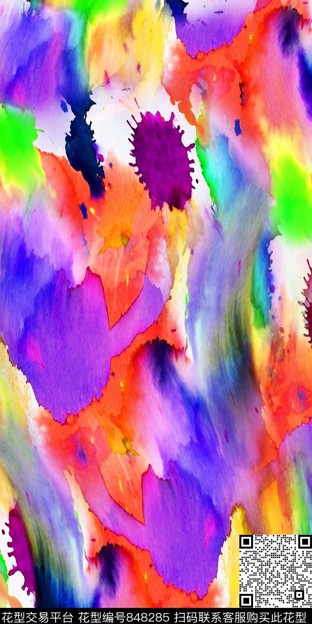 油墨笔刷纹理数码印花华亿平台下载（图片编号: 848285） - 瓦栏（Walan）