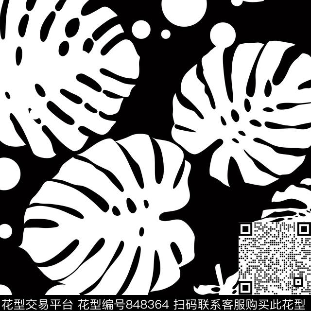 解构创意热带传统印花华亿平台下载（图片编号: 848364） - 瓦栏（Walan）