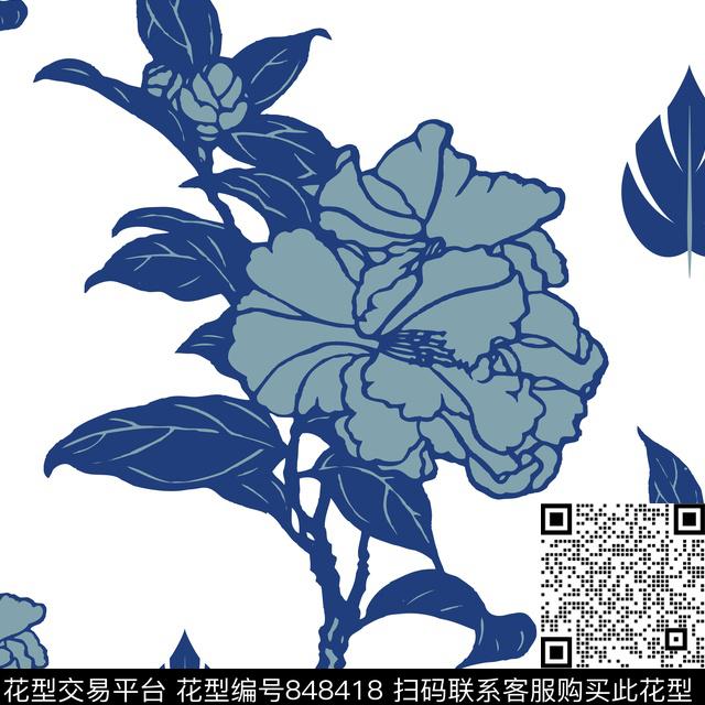 花卉花朵童装传统印花华亿平台下载（图片编号: 848418） - 瓦栏（Walan）