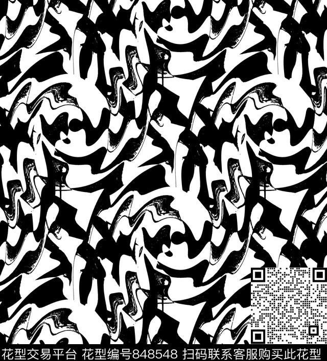 黑白几何单色几何传统印花华亿平台下载（图片编号: 848548） - 瓦栏（Walan）