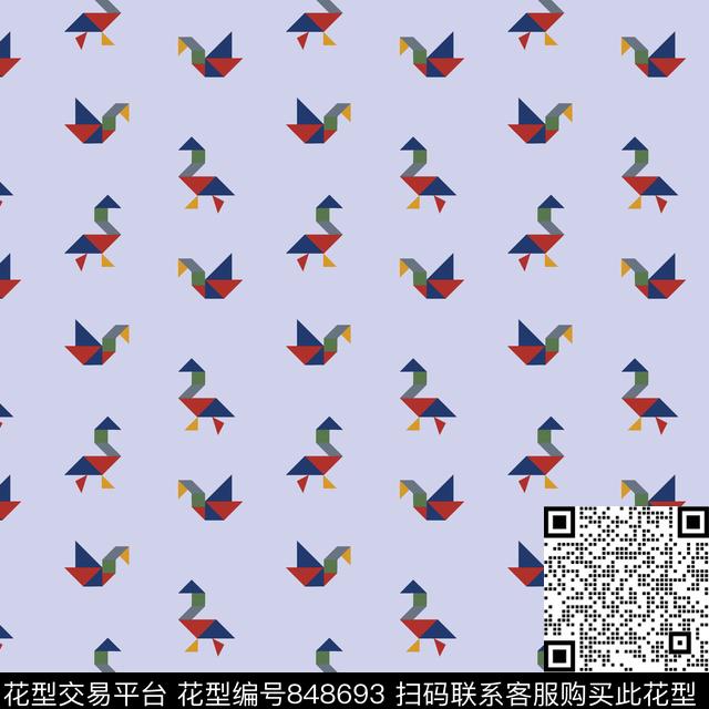 七巧板简约春夏传统印花华亿平台下载（图片编号: 848693） - 瓦栏（Walan）