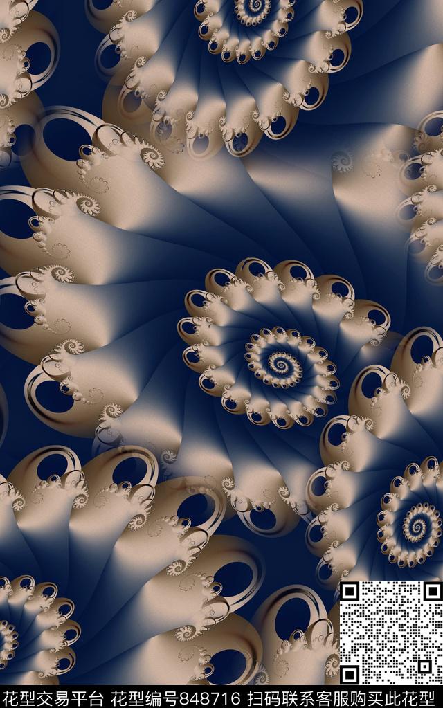 几何民族风水彩数码印花华亿平台下载（图片编号: 848716） - 瓦栏（Walan）