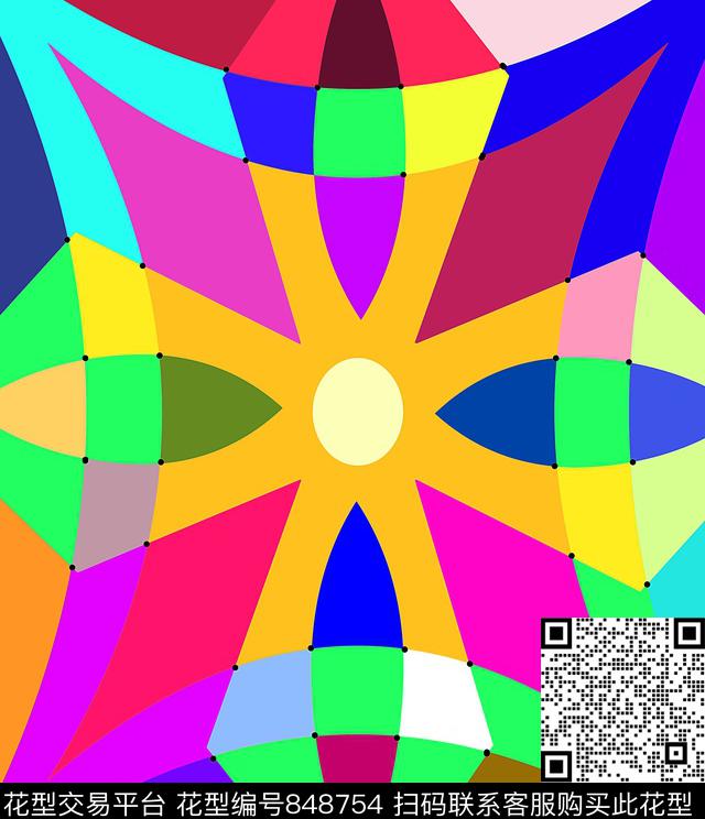 不规则几何小方块马赛克数码印花华亿平台下载（图片编号: 848754） - 瓦栏（Walan）