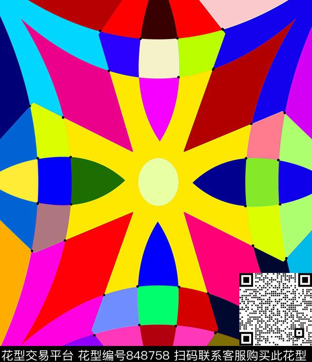 不规则几何小方块马赛克数码印花华亿平台下载（图片编号: 848758） - 瓦栏（Walan）