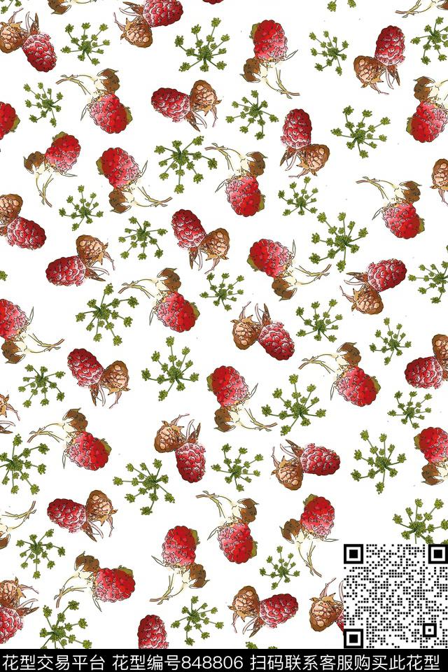 草莓水果卡通数码印花华亿平台下载（图片编号: 848806） - 瓦栏（Walan）