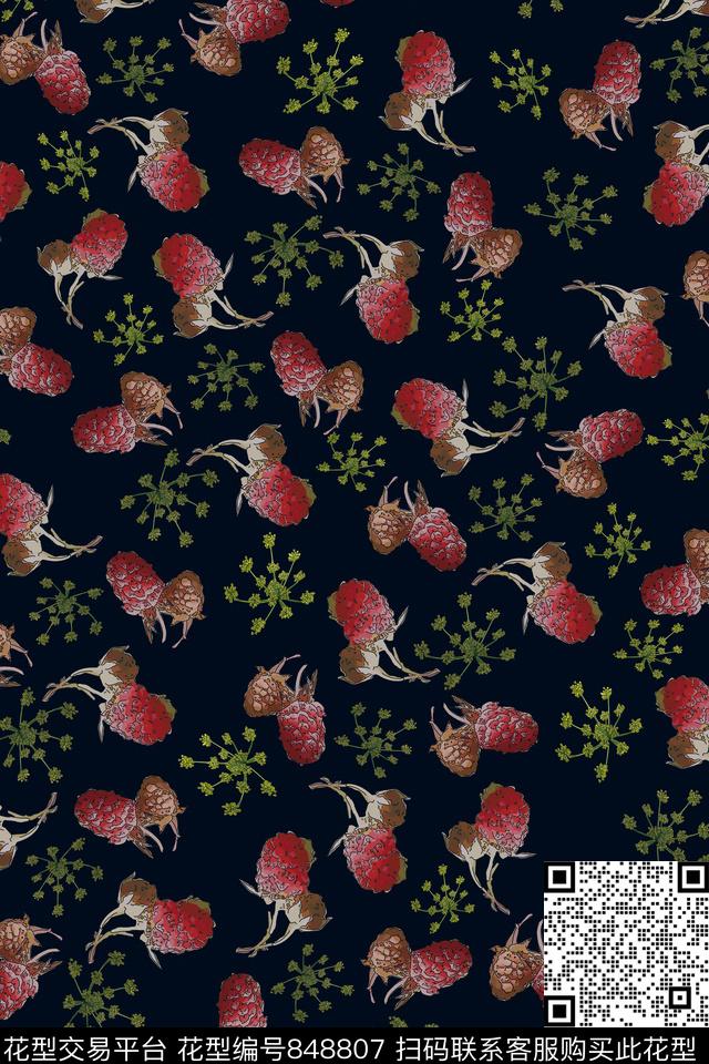 草莓水果卡通数码印花华亿平台下载（图片编号: 848807） - 瓦栏（Walan）