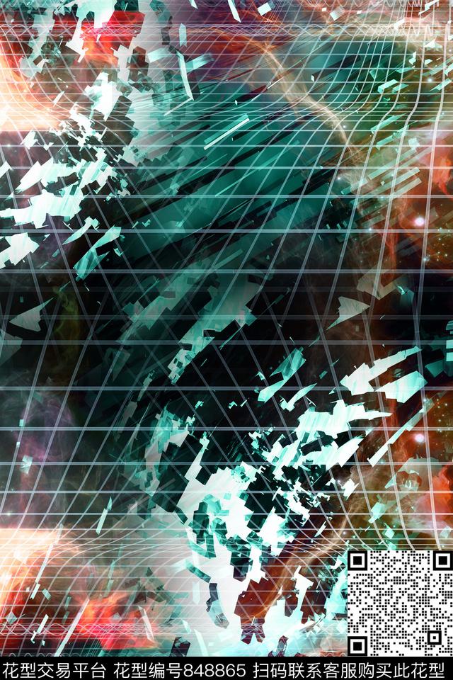 空间碎片科技数码印花华亿平台下载（图片编号: 848865） - 瓦栏（Walan）
