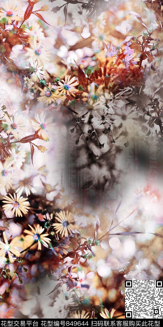 乱花花卉数码数码印花华亿平台下载（图片编号: 849644） - 瓦栏（Walan）