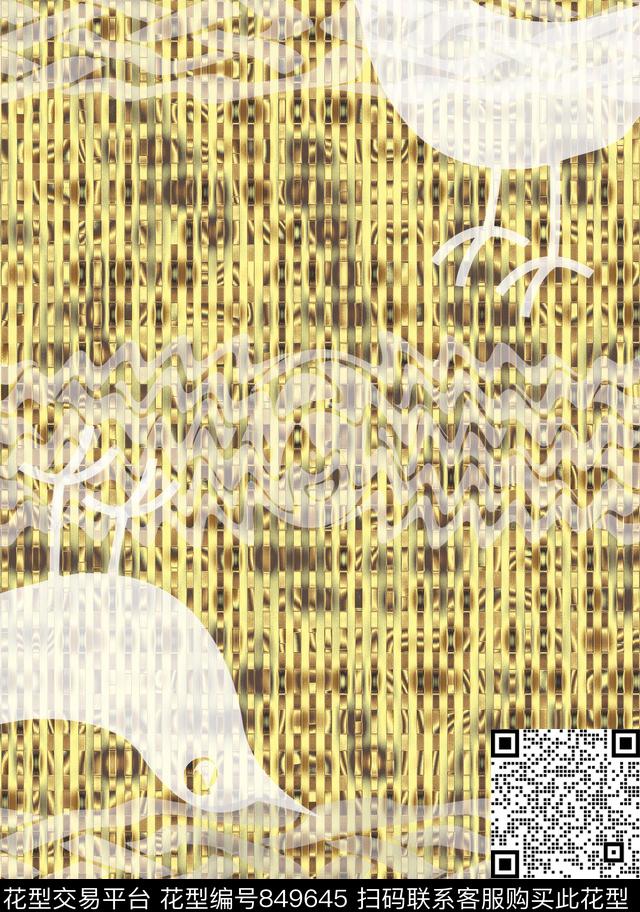 鸟不规则几何小方块数码印花华亿平台下载（图片编号: 849645） - 瓦栏（Walan）