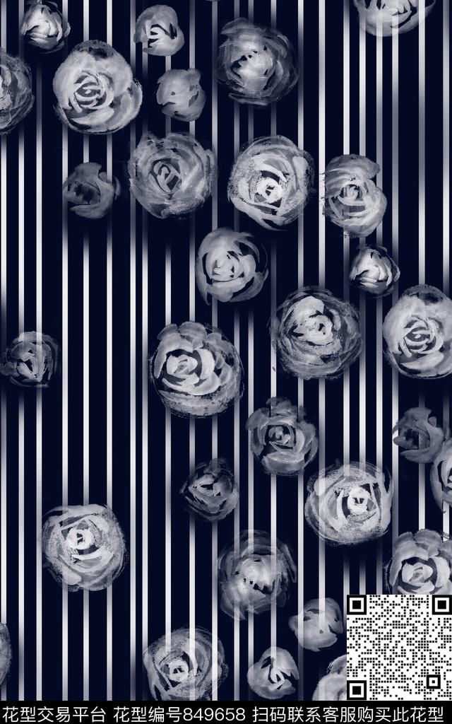 抽象条纹肌理传统印花华亿平台下载（图片编号: 849658） - 瓦栏（Walan）