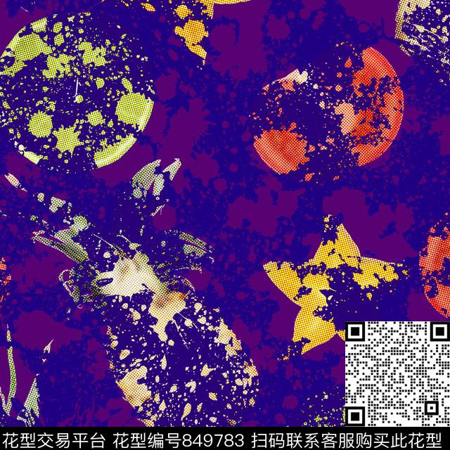 水果鳳梨楊桃数码印花华亿平台下载（图片编号: 849783） - 瓦栏（Walan）