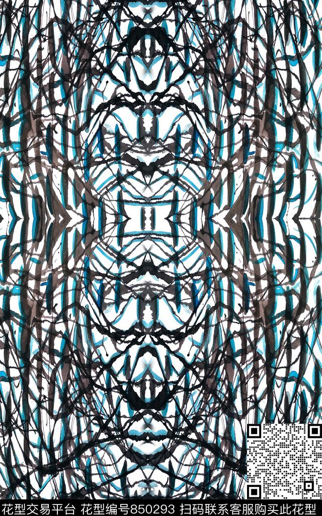 肌理条纹抽象数码印花华亿平台下载（图片编号: 850293） - 瓦栏（Walan）