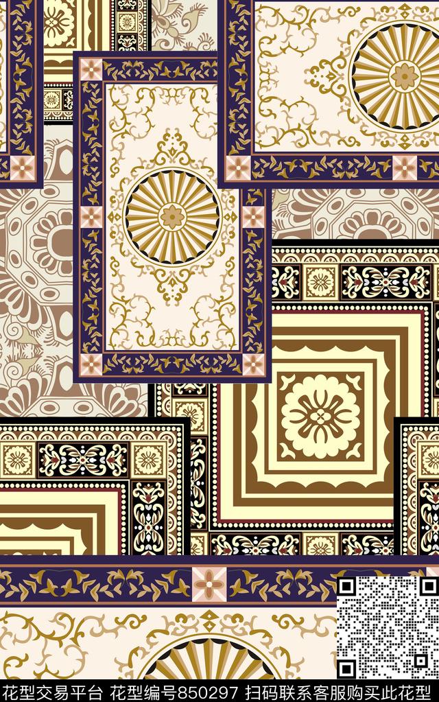 波西米亚民族风中国风传统印花华亿平台下载（图片编号: 850297） - 瓦栏（Walan）