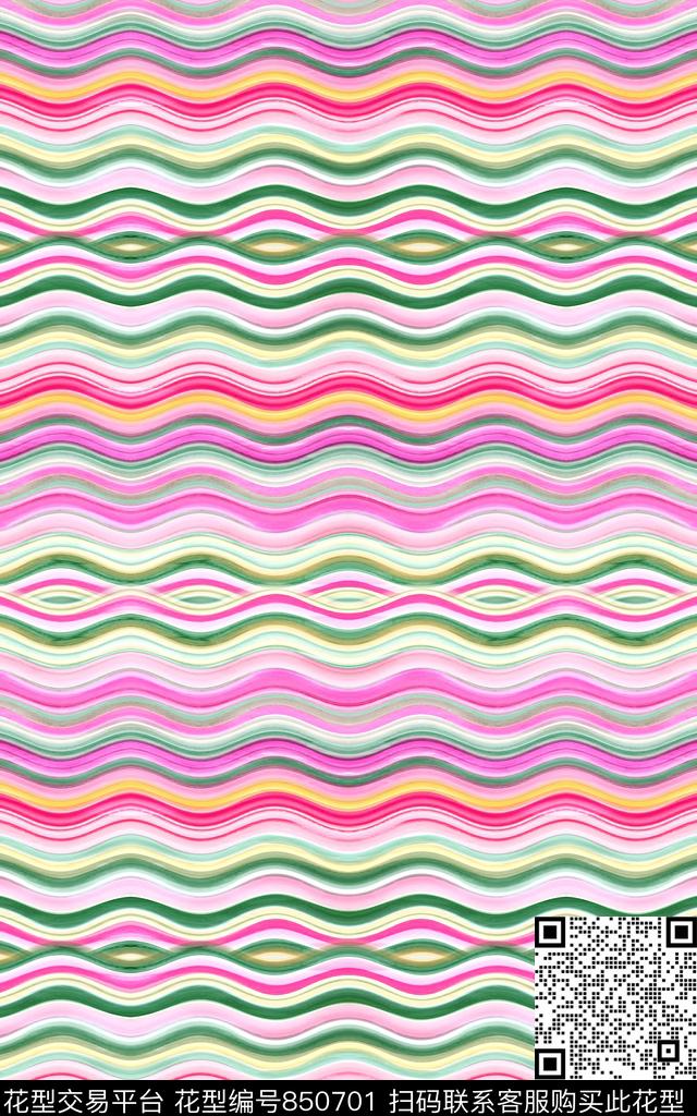 抽象条纹肌理数码印花华亿平台下载（图片编号: 850701） - 瓦栏（Walan）