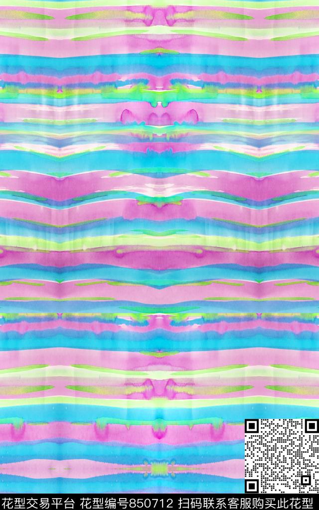 抽象条纹肌理数码印花华亿平台下载（图片编号: 850712） - 瓦栏（Walan）