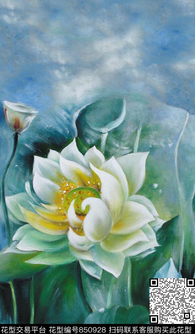 花朵民族风中国风数码印花华亿平台下载（图片编号: 850928） - 瓦栏（Walan）