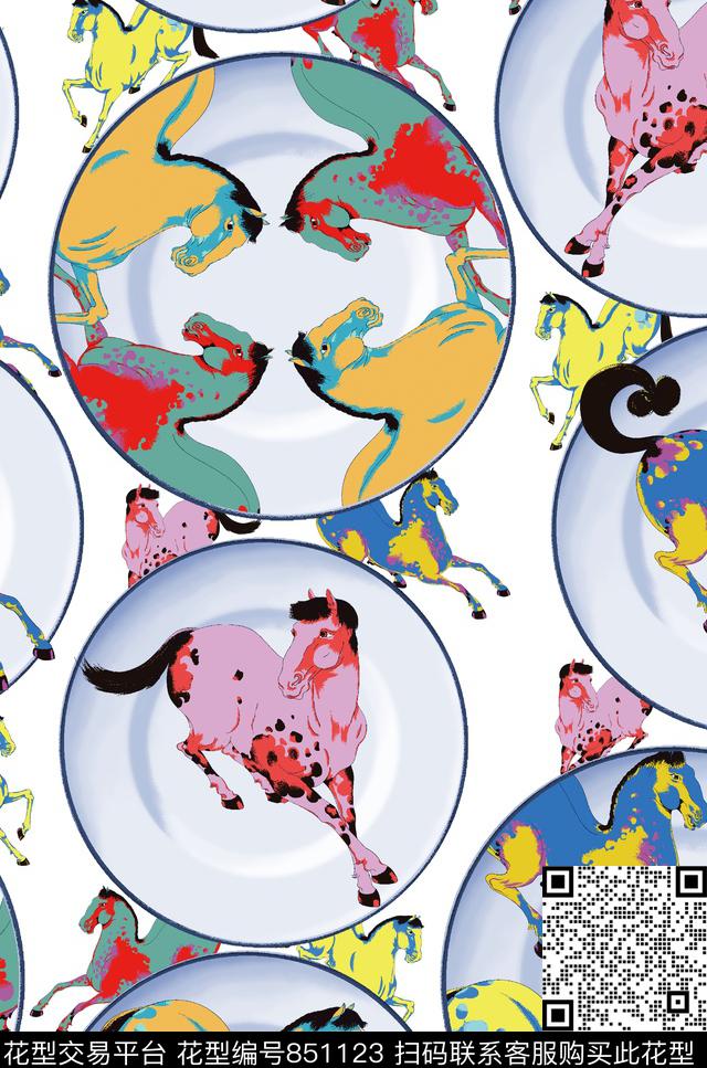 苏格兰格花卉格子传统印花华亿平台下载（图片编号: 851123） - 瓦栏（Walan）