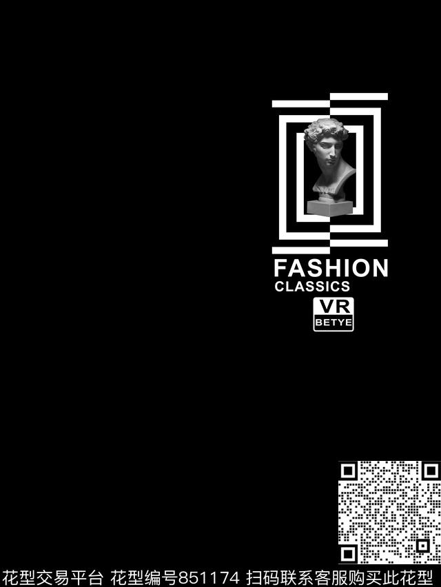 欧式时尚人物数码印花华亿平台下载（图片编号: 851174） - 瓦栏（Walan）