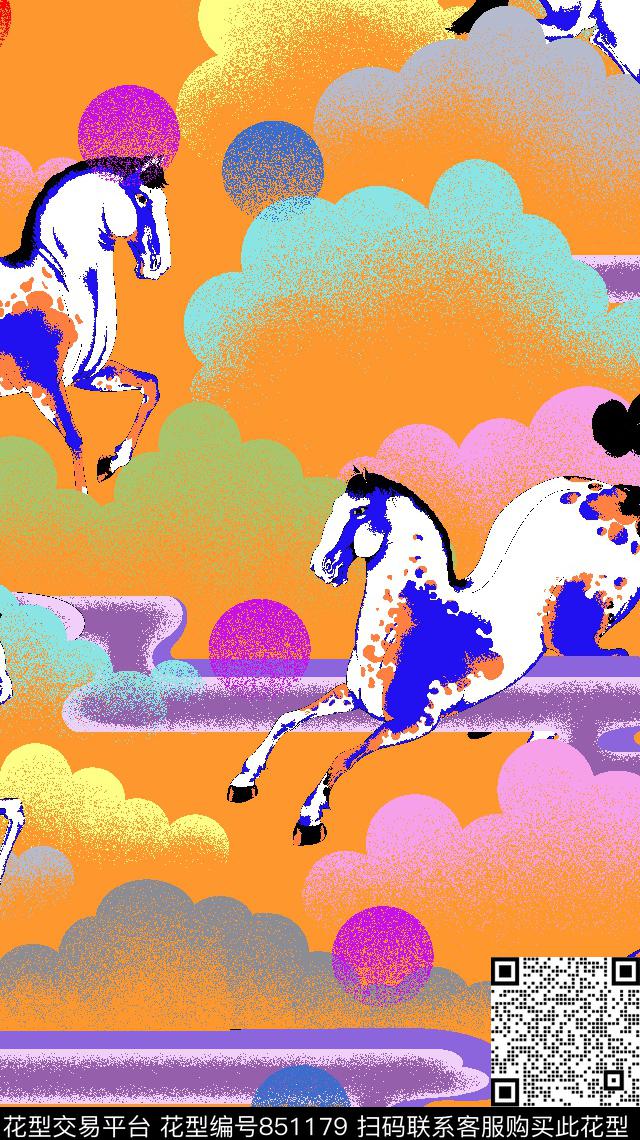 花卉马格子传统印花华亿平台下载（图片编号: 851179） - 瓦栏（Walan）