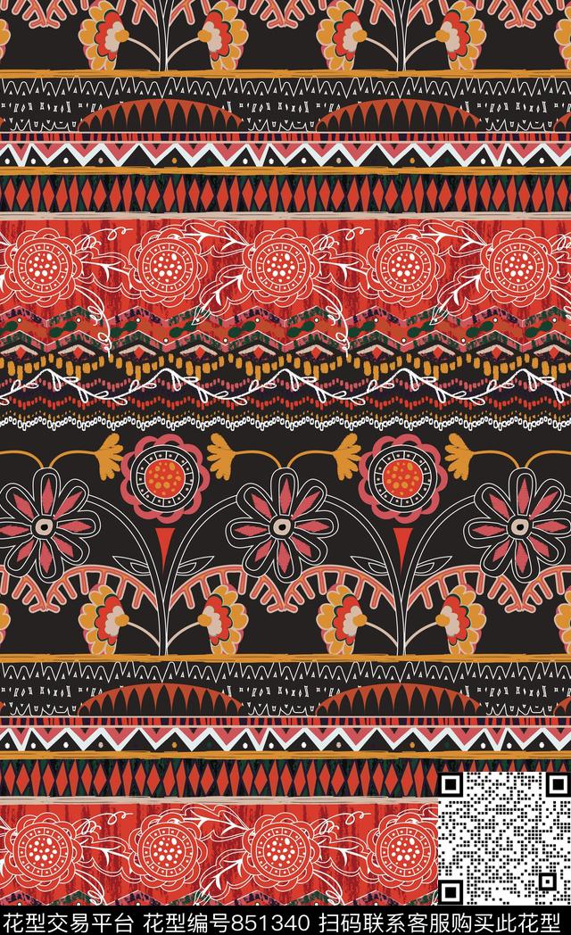 印度土耳其风格地毯数码印花华亿平台下载（图片编号: 851340） - 瓦栏（Walan）