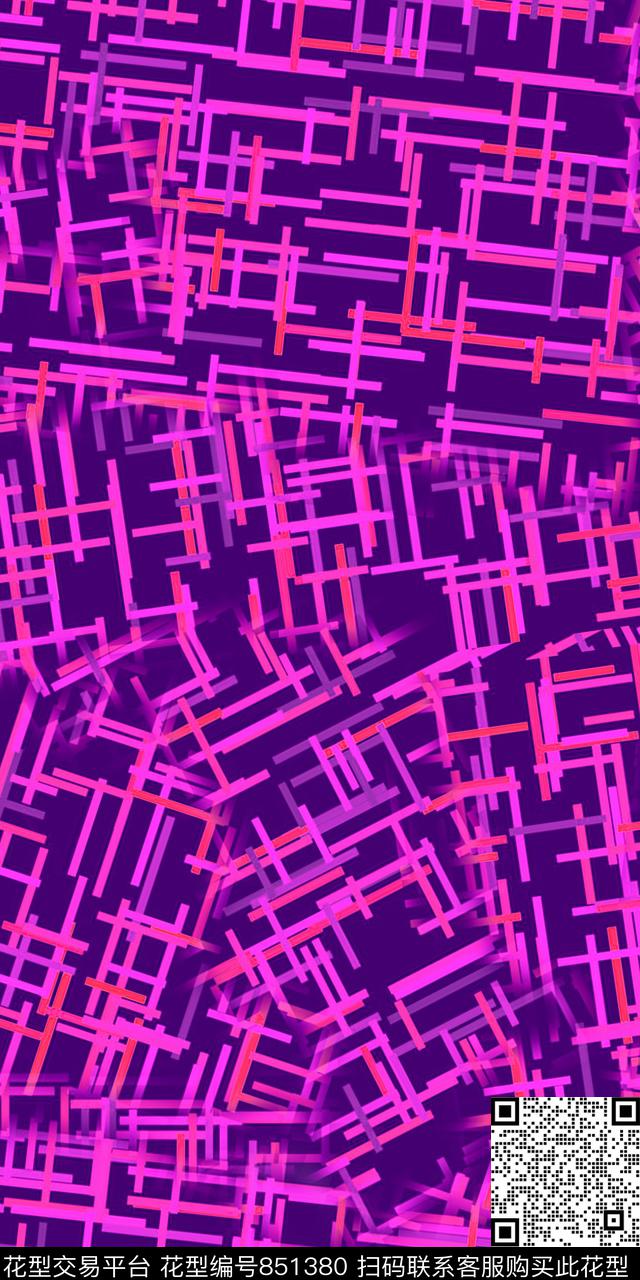 线条数码数码印花华亿平台下载（图片编号: 851380） - 瓦栏（Walan）