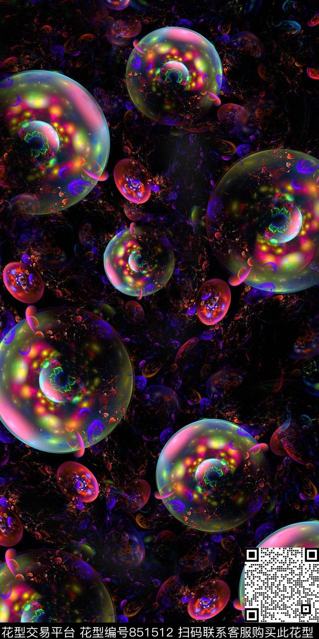 光感炫彩晕染数码印花华亿平台下载（图片编号: 851512） - 瓦栏（Walan）