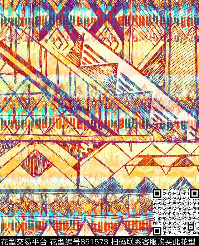 印第安中东土耳其风格传统印花华亿平台下载（图片编号: 851573） - 瓦栏（Walan）
