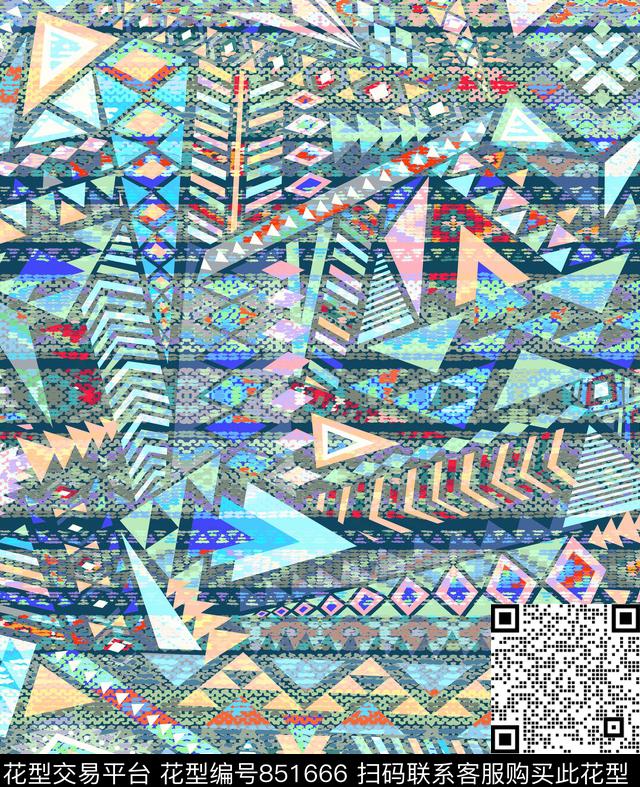 印第安中东土耳其风格传统印花华亿平台下载（图片编号: 851666） - 瓦栏（Walan）