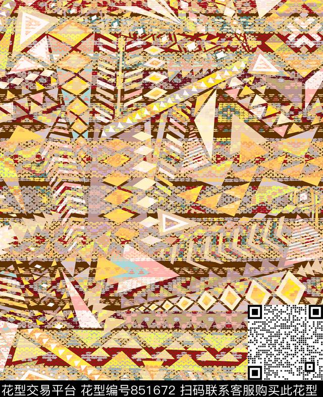 印第安中东土耳其风格传统印花华亿平台下载（图片编号: 851672） - 瓦栏（Walan）