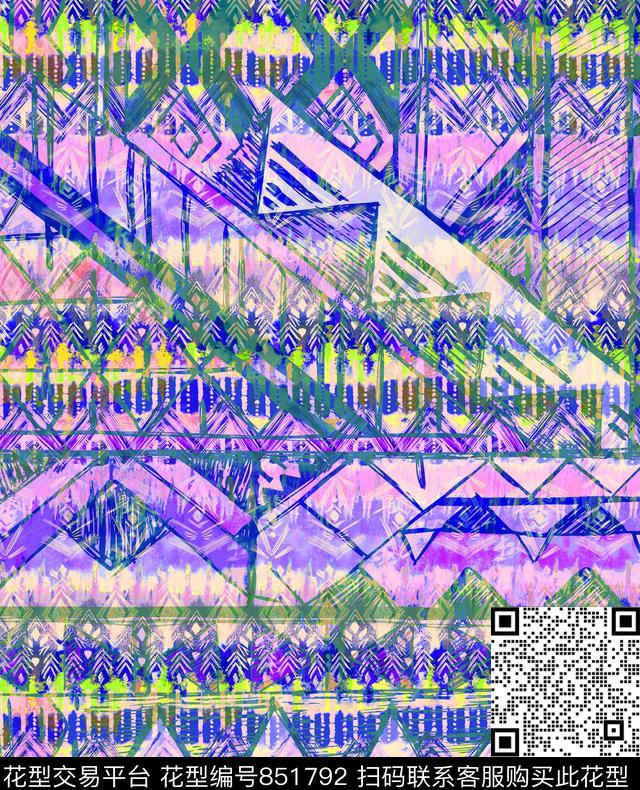 印第安中东土耳其风格传统印花华亿平台下载（图片编号: 851792） - 瓦栏（Walan）