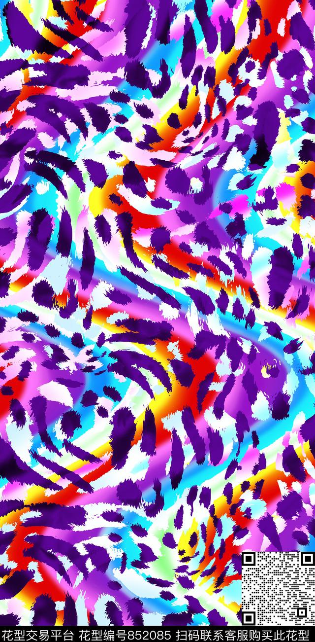 少女衣裙系列弯曲绚丽几何传统印花华亿平台下载（图片编号: 852085） - 瓦栏（Walan）