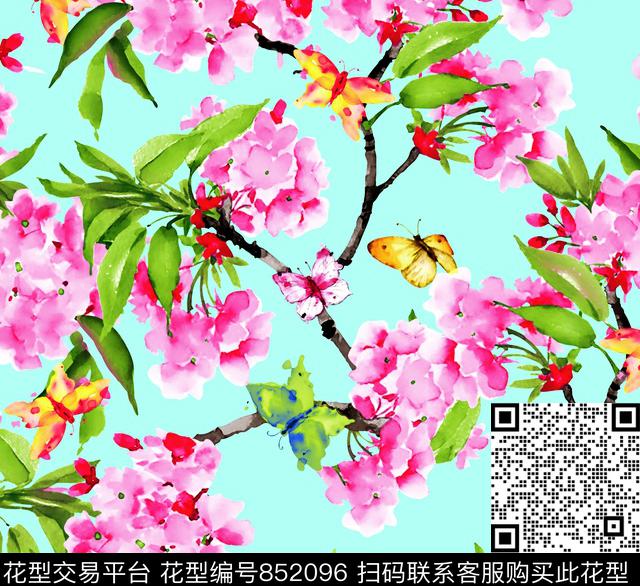 仿数码中国风花夲传统印花华亿平台下载（图片编号: 852096） - 瓦栏（Walan）