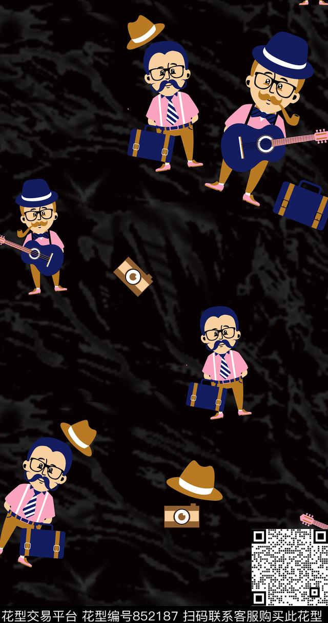 爱玛仕抽象酷传统印花华亿平台下载（图片编号: 852187） - 瓦栏（Walan）