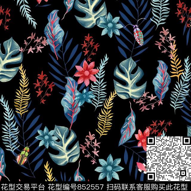 女装花卉大牌数码印花华亿平台下载（图片编号: 852557） - 瓦栏（Walan）