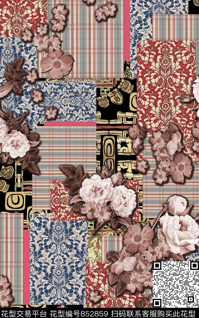 欧美波西米亚民族风数码印花华亿平台下载（图片编号: 852859） - 瓦栏（Walan）