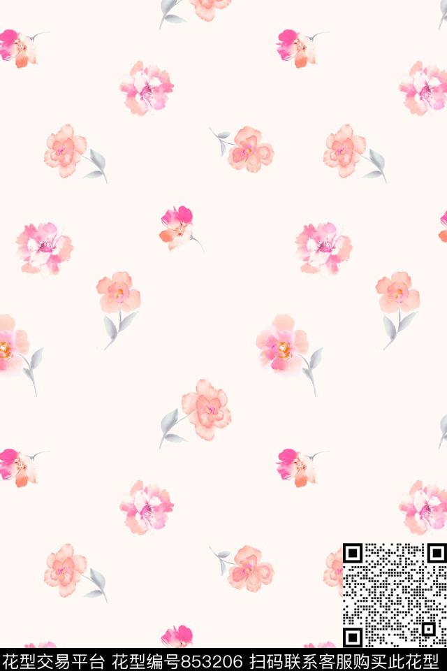 乱花小碎花花卉数码印花华亿平台下载（图片编号: 853206） - 瓦栏（Walan）
