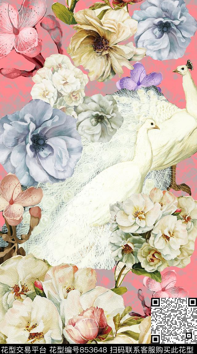 女士裙子创意服装面料数码印花华亿平台下载（图片编号: 853648） - 瓦栏（Walan）