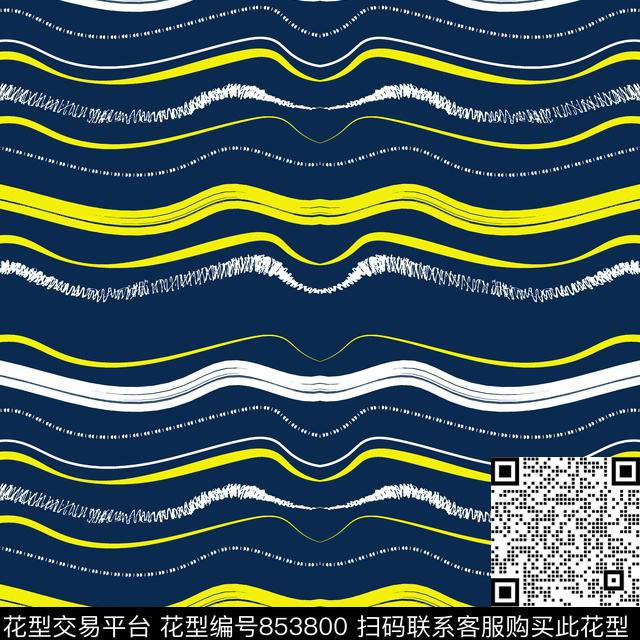 泳装曲线波浪条纹传统印花华亿平台下载（图片编号: 853800） - 瓦栏（Walan）